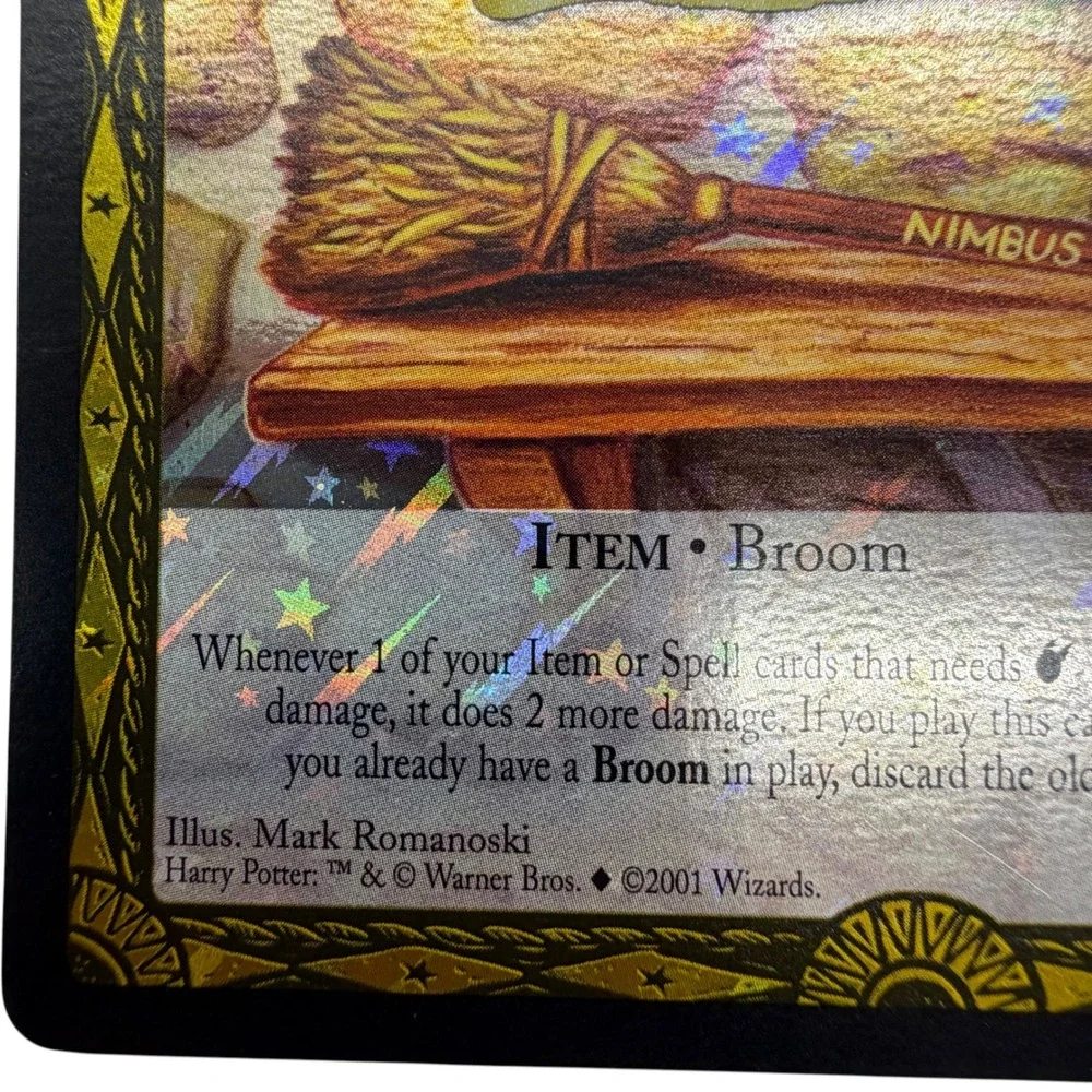 Harry Potter TCG Nimbus Two Thousand 16/80 Quidditch Cup Rare Holo Foil 2001 EX